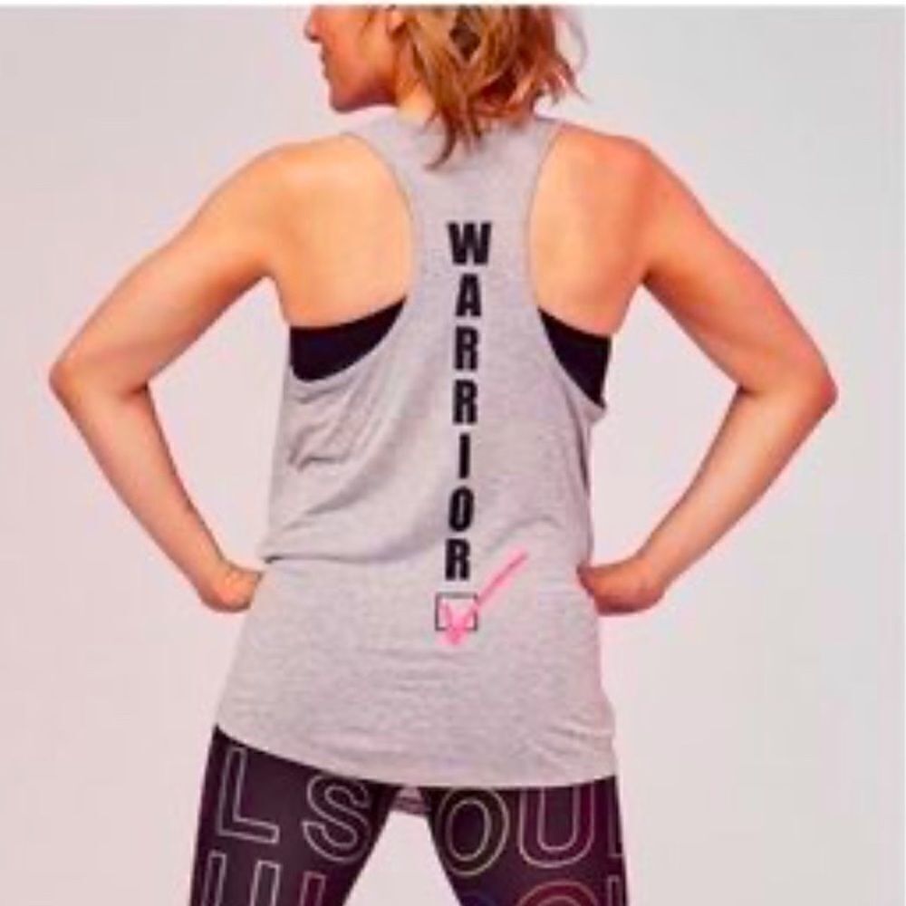 A.L.C. X Soulcycle Warrior Gray Racerback Tank S